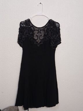 Niteline Black Beaded Midi Dress